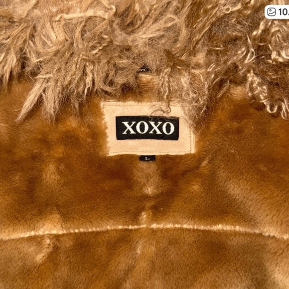 VNTG XOXO Brand 90s Penny Lane Genuine Suede Leather and Fur Coat - Picture 10 of 15